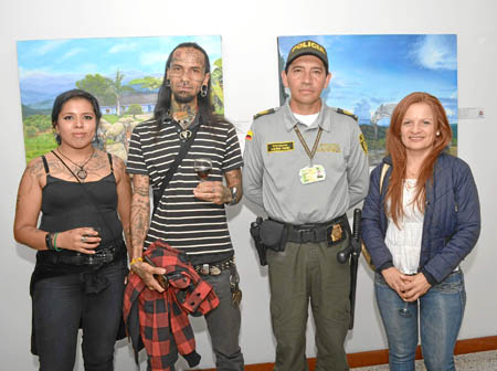 Vanessa Trejos Arcila, Ibán de Jesús Alarcón Marín, intendente Andrés Pérez y Elis del Rosario Cardona Ramírez.