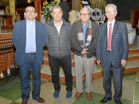 Padre Guillermo García Betancourt, Gorka Sierra, Jaime Ramírez Rojas y Diego María Arias Agudelo. 