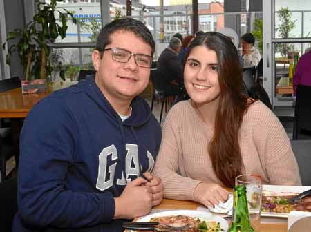 Juan Camilo Bonilla Ordóñez y Sofía Calderón López se reunieron en el restaurante Buffalo Serrano.