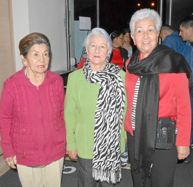 Lucila Botero Jaramillo, María Ortiz Salgado y Lucila Holguín Betancur.
