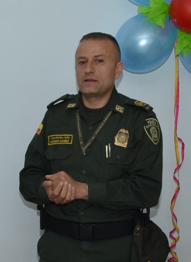 Intendente de policía Germán Andrés Gómez, precursor del encuentro.