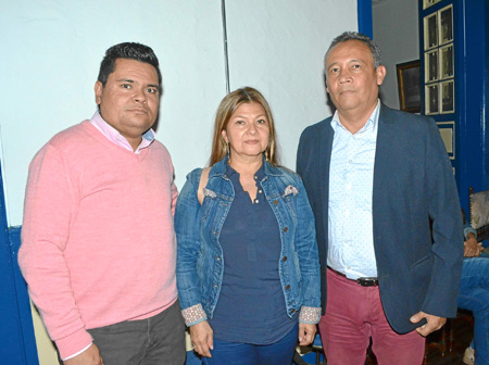 Diego Mauricio Echeverri Chica, María Eugenia Potosí Gutiérrez y Jimmy Barreto Murcia.