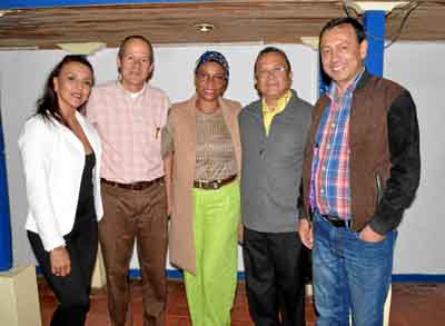 Juliana Rojas Londoño, Jaime Alberto Galeano, Nohemy Pino Mena, Julián Chica Cardona y Lindon Alberto Chavarriaga.