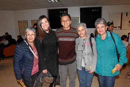 Aracelly Quintero Quintero, Milena Zamorano García, Alexánder Orozco Quintero, Yolanda Quintero y María Teresa Quintero.