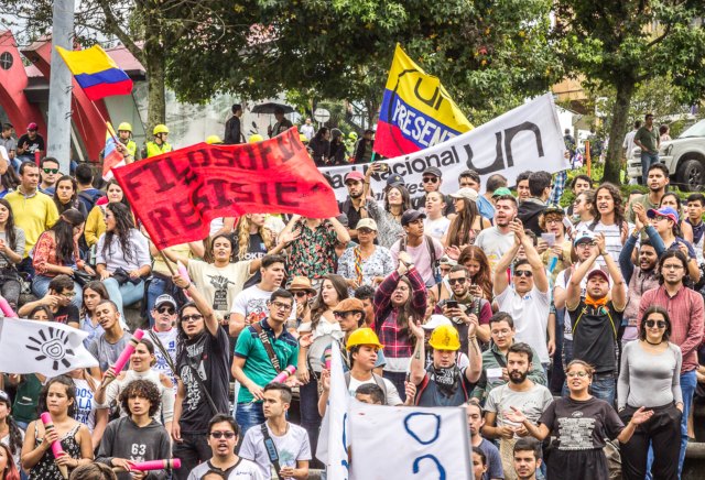 Manifestación pacífica de estudiantes