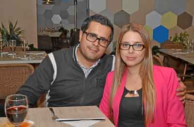 Rodrigo Loaiza Orozco y Juliana Cárdenas Restrepo celebraron su tercer aniversario de matrimonio en el restaurante L’Atelier.