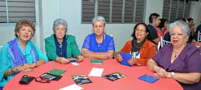 Norma Botero Álvarez, Amparo Giraldo Mejía, Nelly Orrego Acosta, María Teresa Martínez López y Noralba Cruz Tobón.