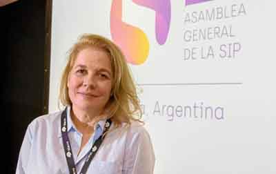 La nueva presidenta de la SIP, María Elvira Domínguez Lloreda. 