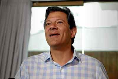Fernando Haddad, candidato a la presidencial por el Partido de los Trabajadores.