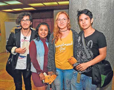 Mateo Álvarez Gómez, Luz Marina Calderón Velásquez, Yenyfer Cardona Márquez y Sebastián Salvador Rodríguez.