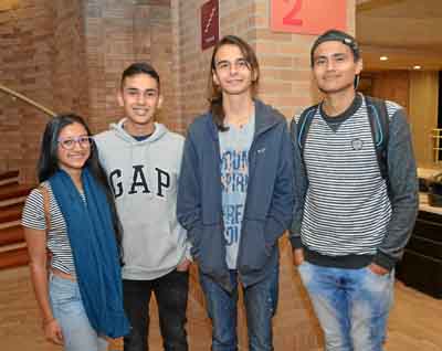 Manuela Beltrán Leguizamón, Juan José Agudelo Flórez, Juan David Ríos Gutiérrez y José Andrés Grisales Díaz.