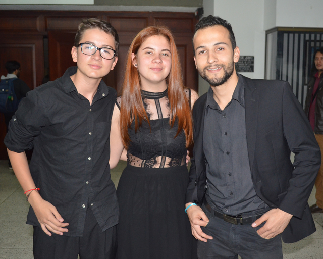 Juan José Salazar Puerta, Isabela Rendón Mejía y Luis Santa Jaramillo.