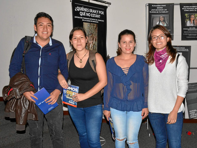 Jesús Muñoz Córdoba, Sara Rubio Botero, Angie Lorena Bonilla Ríos y María Alejandra Espinosa Granada.