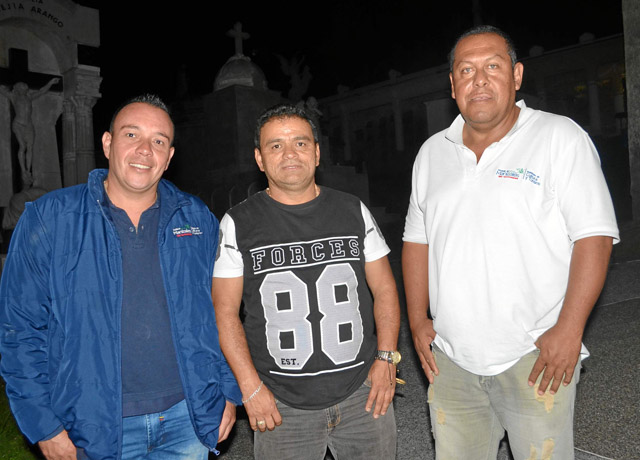 Mauricio Vinasco Palacio, Augusto Carmona Aguirre y Carlos Eduardo Arango de los Ríos.