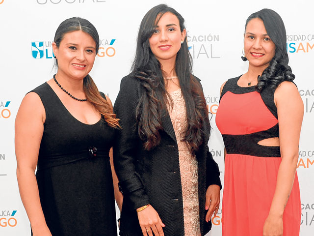 Andrea Martínez, Vaneza Ravagli Aguirre y Silvia Ceballos Manrique.