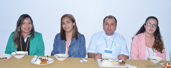 Aline Melo Henríquez, Maribel Salgado Pertuz, Fernando Moreno Betancour y Juan María Toro Galvis.