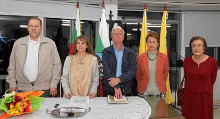 Nicolás Castaño, Marina Jiménez, Herman Estrada, Rosa Elena Arias y Nidia Castillo. 