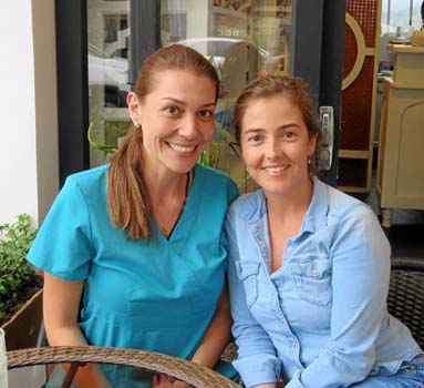 Mónica Aranzazu Toro y Juliana Moreno López se reunieron en el restaurante Naufalí.