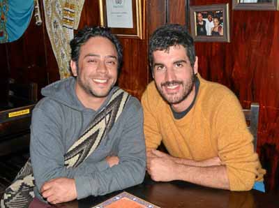 En el Un lugar de La Mancha compartieron en una comida John Puerta Hernández y Rubén Robador Fuste.
