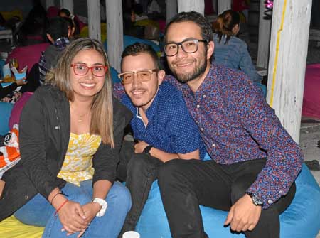 Mariana Posada Villa, Eduard Muñoz Osorio y Luis Daniel Hincapié Mejía se reunieron en el restaurante Solario. 