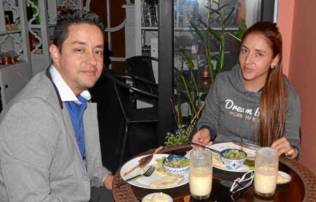 La cita de los novios Samir Franco Clavijo y Alexándra Moncada Cuervo fue en el restaurante Nawfali . 