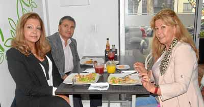 Magnolia Quiceno Rodríguez, Giuseppe Angelillis y Leonor Gómez Prado se reunieron en el restaurante Delizia.