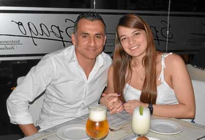 Eduardo Ortiz le celebró el cumpleaños a su esposa, Angélica Hoyos Hurtado, en el restaurante Spago.