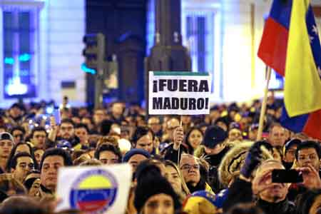 En Madrid, así como en decenas de ciudades del mundo, ciudadanos venezolanos salieron a las plazas a apoyar al presidente interi