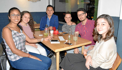 Jéssica Gómez Caro, Natalia Paniagua Jaramillo, Luis Parra Tapiero, María José Cabrera López, Juan Pablo Marín Mejía y Laura Mon