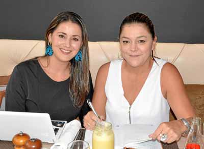 En el restaurante L’Angevin se reunieron en un almuerzo de trabajo María José Ramírez Hincapié y Lina Marcela López Arias.