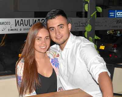 En el restaurante San Juan se reunieron Jennifer Martínez Parra y Jorge Dorado Burbano.
