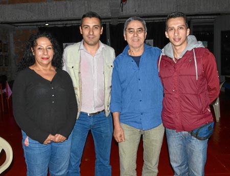 Yolanda Arias Gómez, Diego Torres Giraldo, Uriel Giraldo Álvarez y Diego Alejandro Henao.