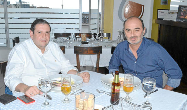 Carlos Amador Orduz y Fernando Montoya Salazar se reunieron en un almuerzo en el restaurante Vino y Pimienta.