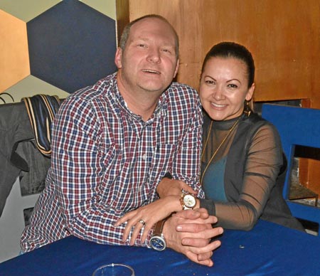 Los esposos Russell Coleman y Nancy Salazar compartieron en L’Atelier.