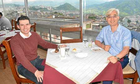 Federico Jaramillo Robledo y Daniel Nam se reunieron por trabajo en el Club Manizales.