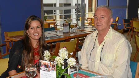 En el restaurante Planta del Hotel Pop Art Las Colinas estuvieron Piedad Cristina Tirado Aristizábal y Juan Fernando Delgado Car