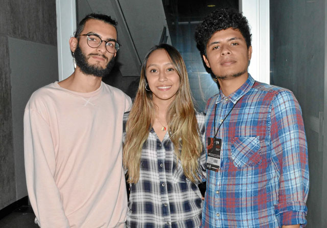 Iván León Alzate, Mariana Delgado Guerrero y Daniel Bonilla Leal.