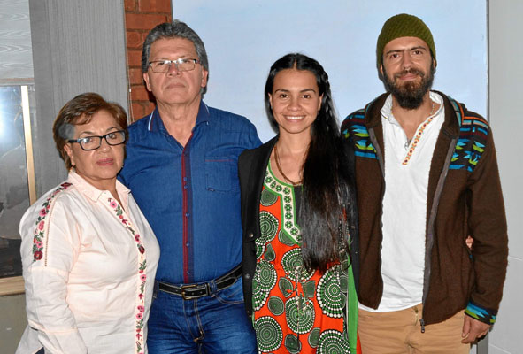 Martha Lucía Jaramillo Salazar, Gerardo Herrera López, Tatiana Herrera Jaramillo y Daniel Franco Valencia.