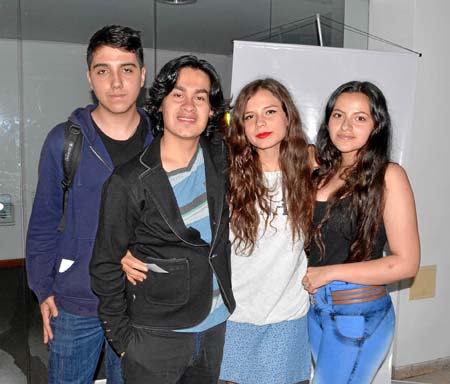 Santiago Rincón, Juan Manuel Garay Monroy, Dafné Flórez Toro y Daniela Gómez Zuleta.