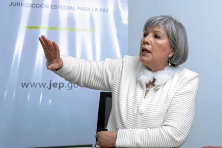La presidenta de la JEP, Patricia Linares. 