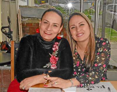 En el restaurante El Bistró compartieron Claudia Marcela Franco Montes y Janeth Patricia Sarria Motoa.