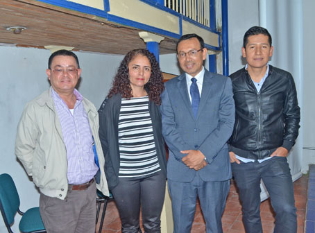 Ángel María Ocampo Cardona, Ángela Gómez Orozco, Lindon Alberto Chavarriaga Montoya y Leonardo Marín Londoño.
