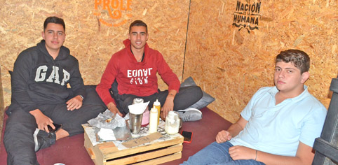 Sebastián Chica Zuluaga, Camilo Ferrero Restrepo y Andrés Mauricio Cardona Arango compartieron en una comida en el restaurante L
