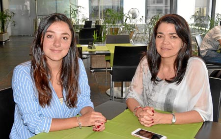 En la sede El Cable del Club Manizales se reunieron Valentina Trujillo Botero y Adriana Botero Londoño.
