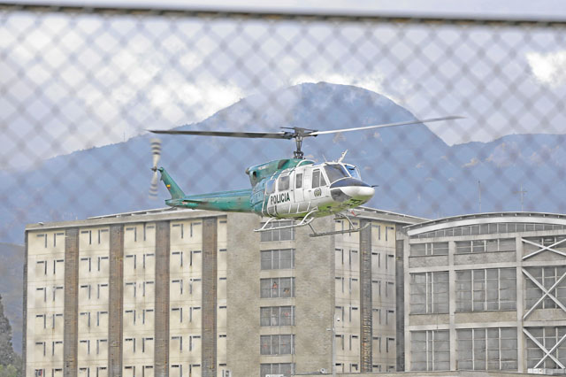 El helicóptero que trasladó a Santrich de La Picota la Búnker de la Fiscalía
