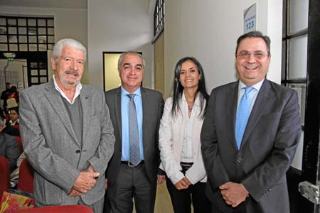 Gildardo Armel Arenas, Alejandro Ceballos Márquez, Lina María Ramírez Londoño y Lorenzo Calderón Jaramillo.