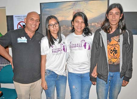 José Fernando González Sánchez, Tatiana Murillo Cruz, Yeraldine González Marín y Mateo Cano Charry. 