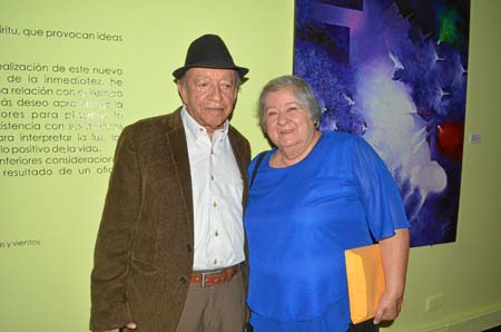 El maestro Jesús Franco Ospina aparece en compañía de su esposa, Olivia Manchola Lastra.