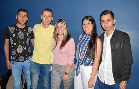Juan Camilo López Quintero, Harold Pérez García, Yuly Andrea Arango Ospina, Valentina Franco Vásquez y Camilo Matíz Arias.
