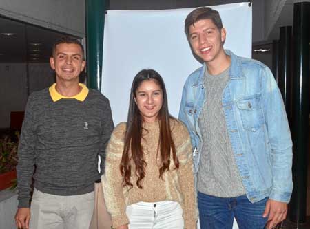 Martín Estrada Ramírez, Catalina Hernández Henao y Pablo Jaramillo Franco.